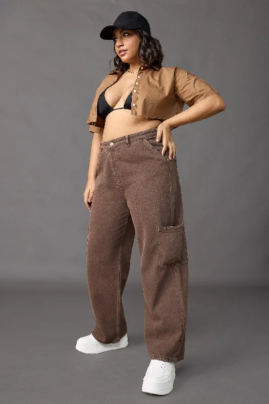 Sweet Breath Curve Rich Timber Tones Straight Jeans