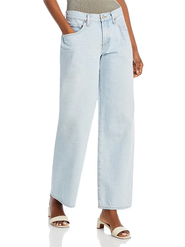 Fusion Womens Organic Cotton High Rise Wide Leg Jeans