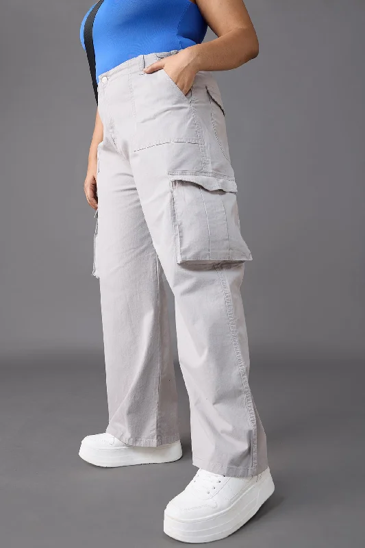 Classic Style Steel Ridge Curve Cargo Jeans