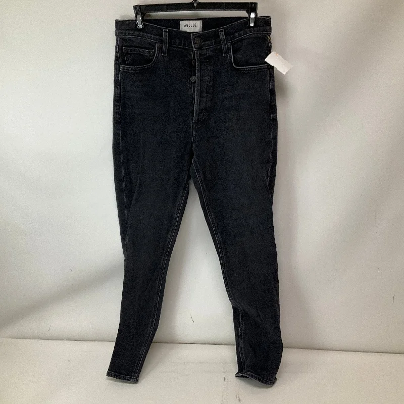 Jeans Boyfriend By Agolde In Black Denim, Size: 6