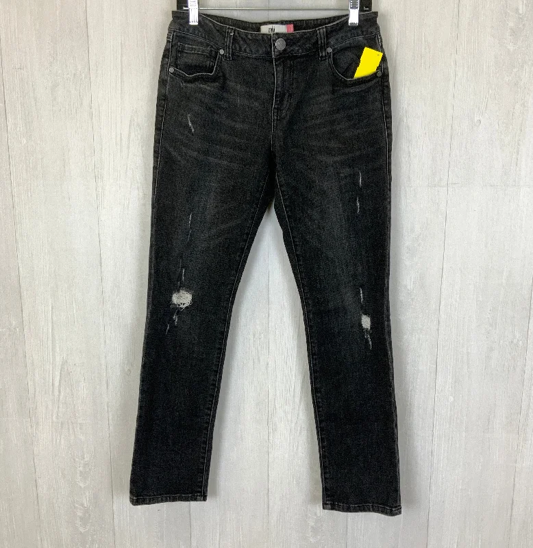 Romantic Data Jeans Boyfriend By Cabi In Black Denim, Size: 8