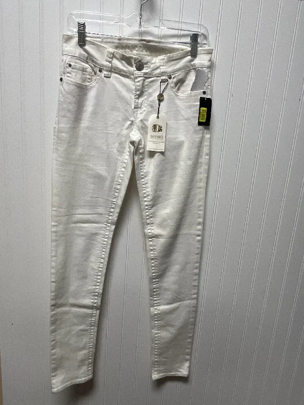 Jeans Skinny By Buffalo David Bitton In White Denim, Size: 4