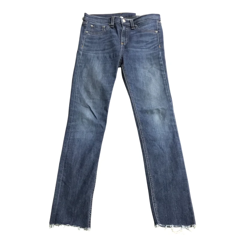 Exquisite Fabrics Jeans Skinny By Rag & Bones Jeans In Blue Denim, Size: 4