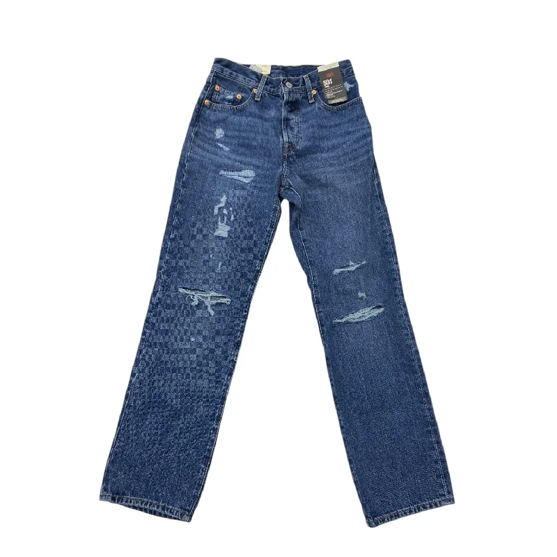 Sporty Wear Jeans Straight By Levis In Blue Denim, Size: 0