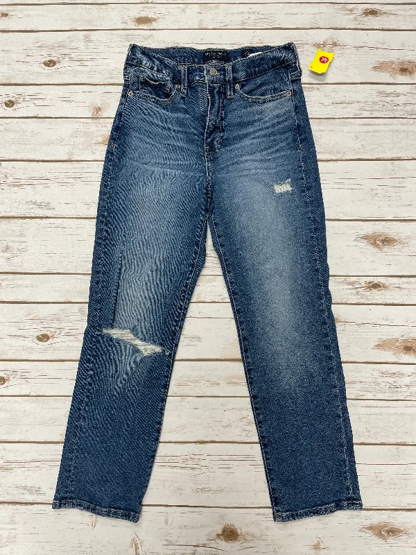 Fashion Design Jeans Straight By Lucky Brand In Blue Denim, Size: 6