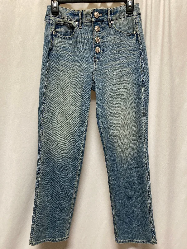 Jeans Straight By White House Black Market In Blue Denim, Size: 4