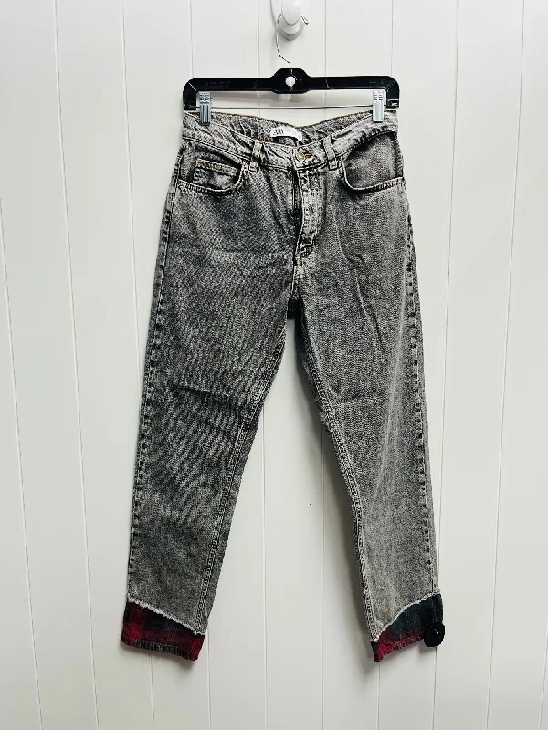 Trendy Items Jeans Straight By Zara In Black Denim, Size: 6