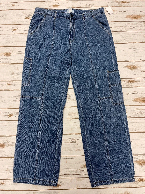 Soft Clothing Jeans Wide Leg By Cme In Blue Denim, Size: 14