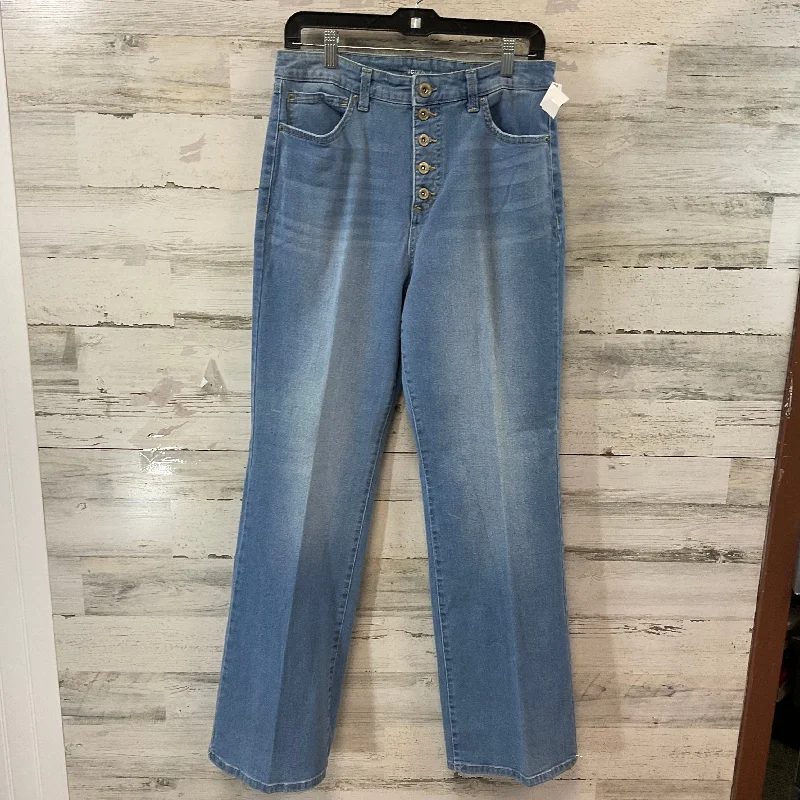 Design And Tailoring Jeans Wide Leg By Inc In Blue Denim, Size: 12
