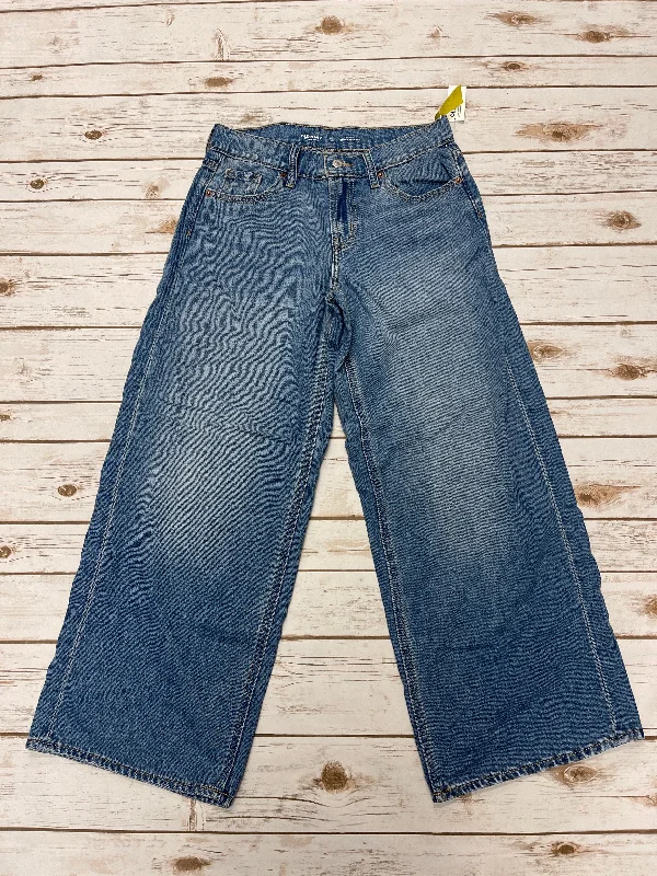 Minimal Classic Jeans Wide Leg By Old Navy In Blue Denim, Size: 2