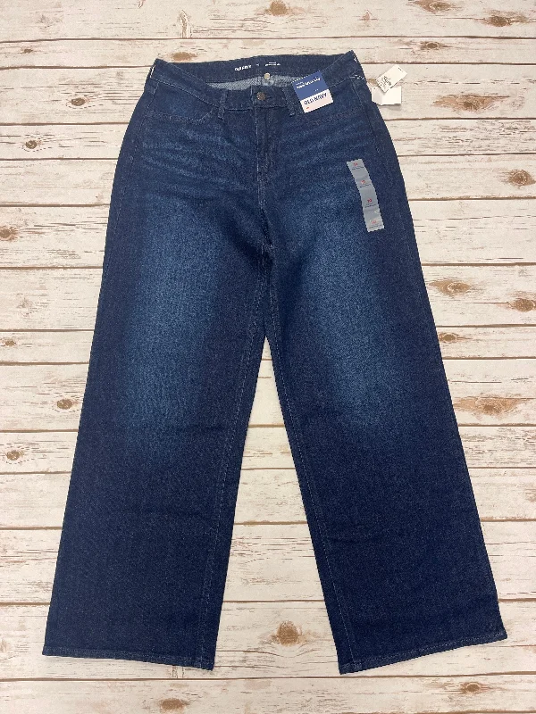 Ultra-lightweight Jeans Wide Leg By Old Navy In Blue, Size: 10
