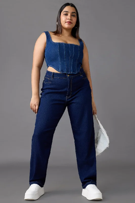 Luxury Customization Raw Denim Regular Fit Curve Jeans
