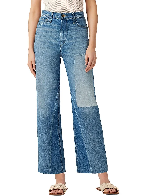 The Blake Womens High Rise Crop Wide Leg Jeans