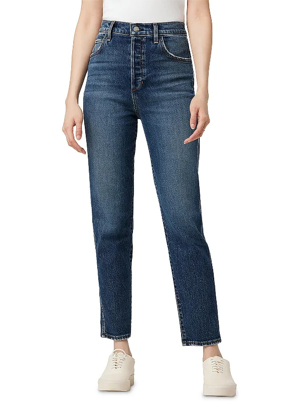 Casual Fit Wear The Raine Womens High Rise Dark Wash Ankle Jeans
