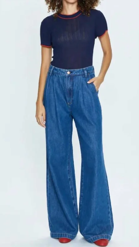 Fashion Classic Victoria High Rise Denim Trouser In Midnight Sun