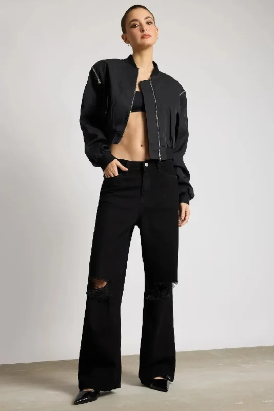 Weekend Wear Wide Coal Washed Jeans
