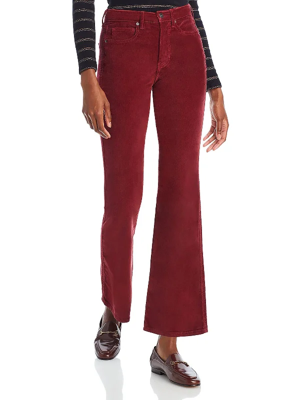 Breezy Style Womens High Rise Corduroy Bootcut Jeans
