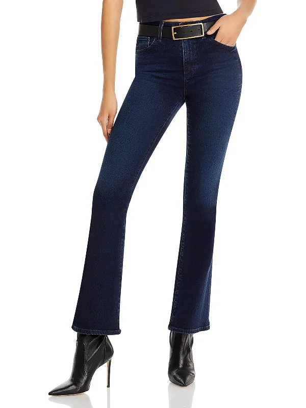 Warm Winter Series Womens High Rise Denim Bootcut Jeans