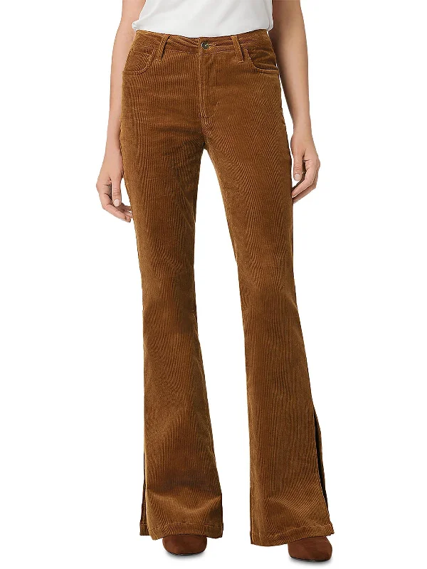 Soft Textures Womens Mid-Rise Corduroy Bootcut Jeans