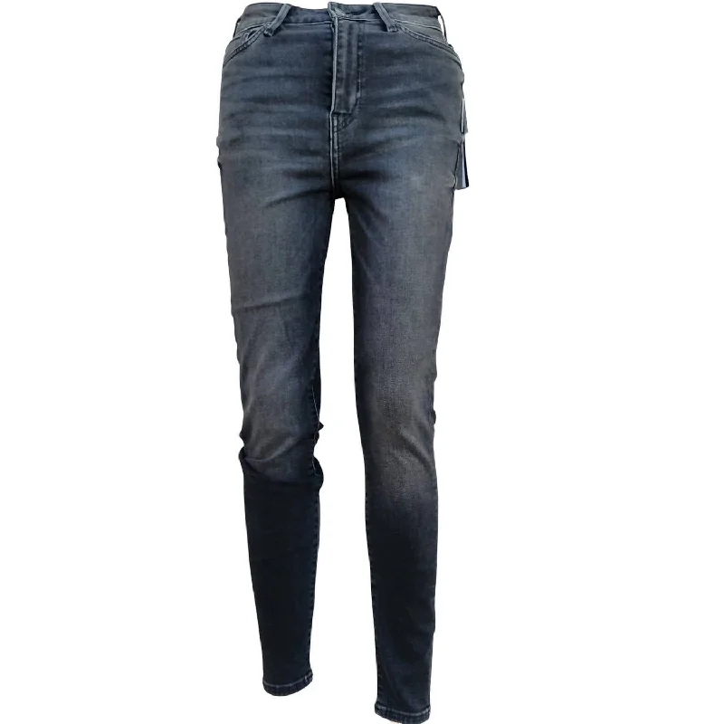 Printed Patterns Women's Ultra High Rise Skinny Jeans In Gray