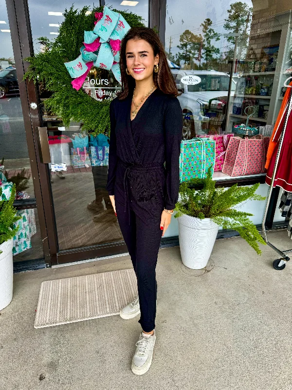 Energy Wear Cute & Comfy Black Jumpsuit