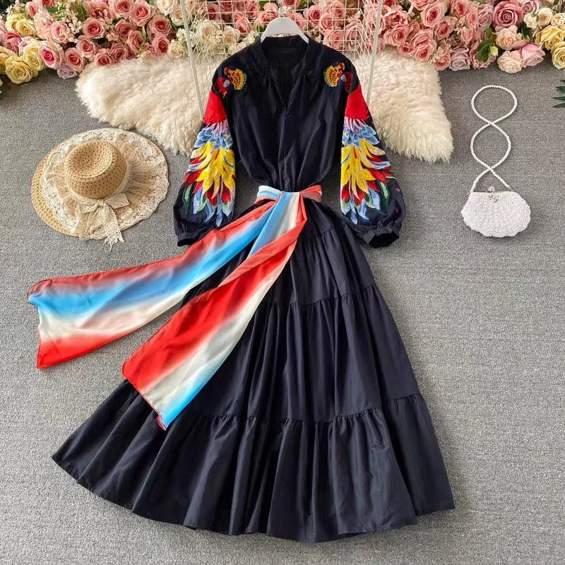 Ultra-lightweight Farrah Luxury Embroidered Dress