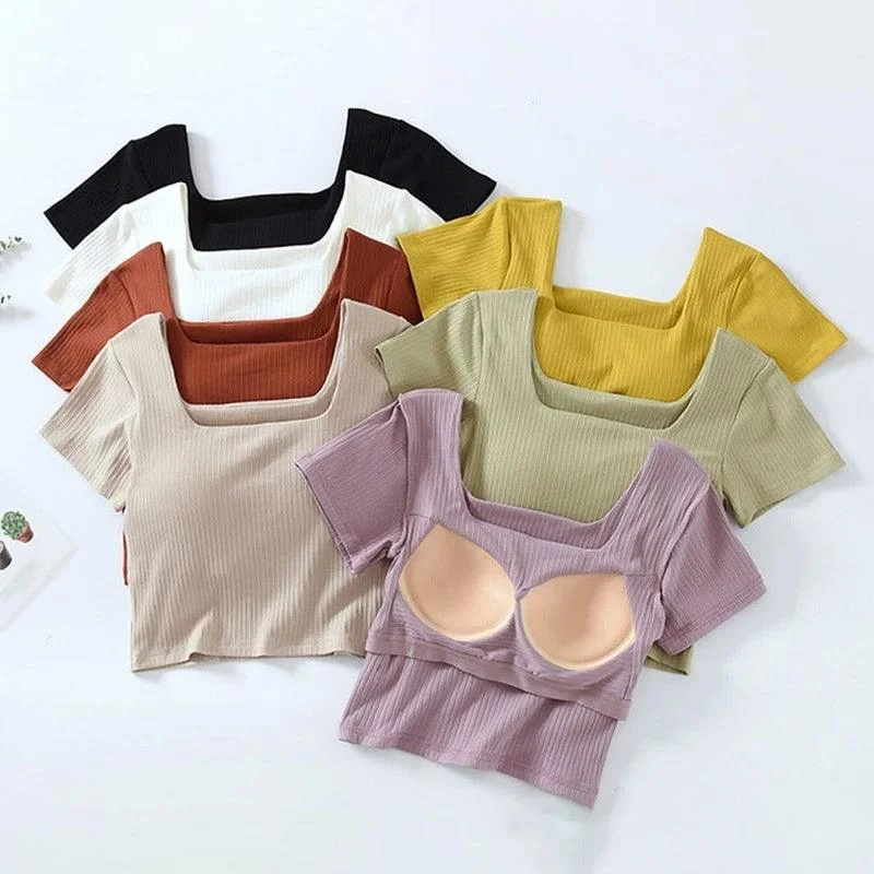 Breathable Comfort Levo Summer Tops with Inbuilt Bra