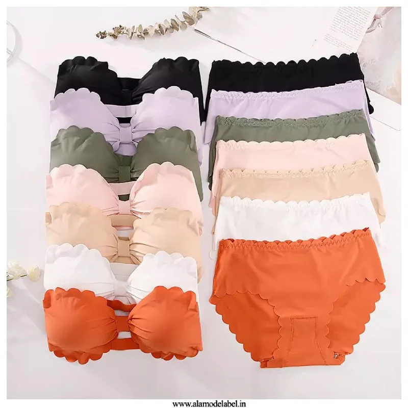 Cool Summer Luxury Scalloped Lingerie Set