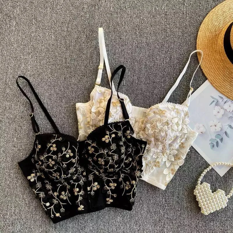 Fashion Touch Misto Embroidered Bustier