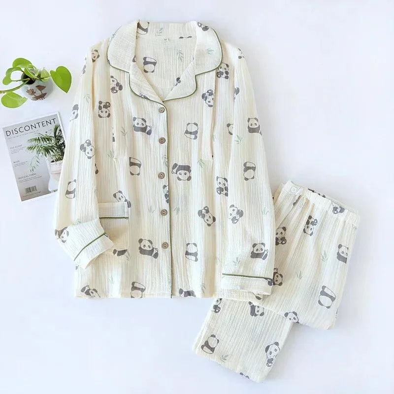 Urban Chic Panda Cotton Crepe Nightsuits
