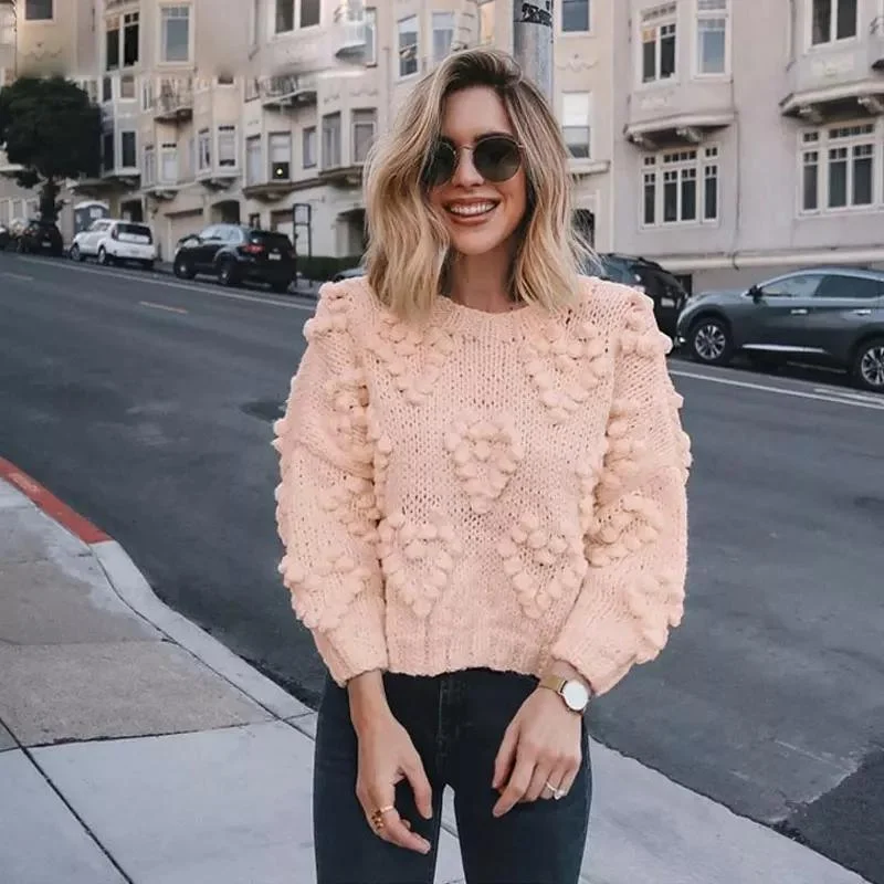 Casual Elegance Pom Pom Luxury Sweaters