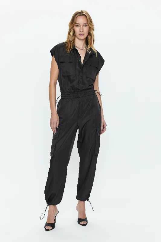 Jade Cargo Jumpsuit - Black