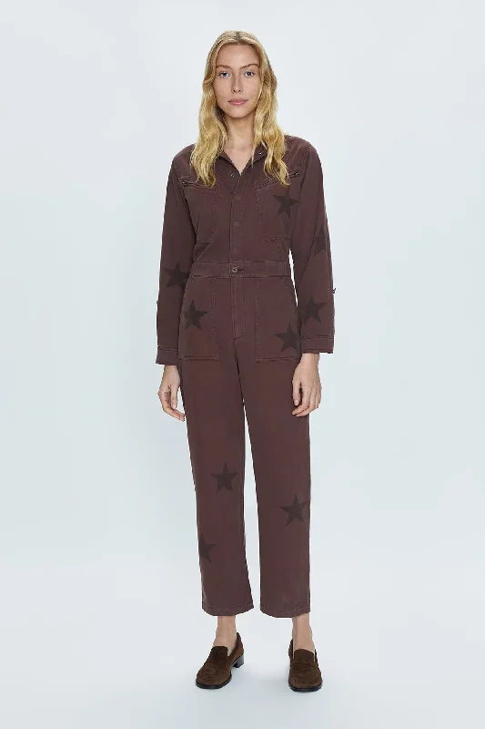 Campbell Aviator Jumpsuit - Royal Coffee