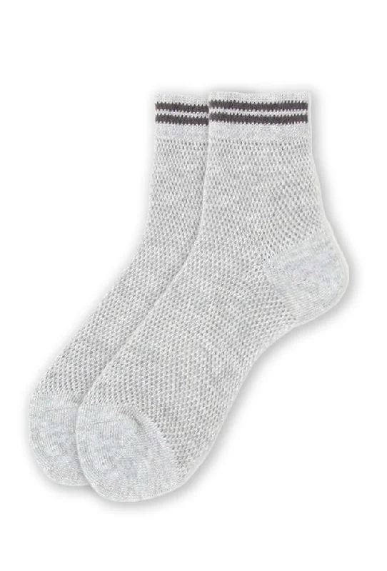 Mesh Sneaker Socks, Gray