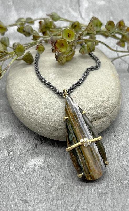 Rustic Wrapped Jasper Necklace