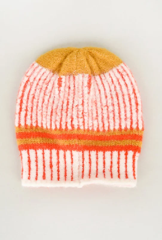 Ultra Soft Vertical Beanie, Orange