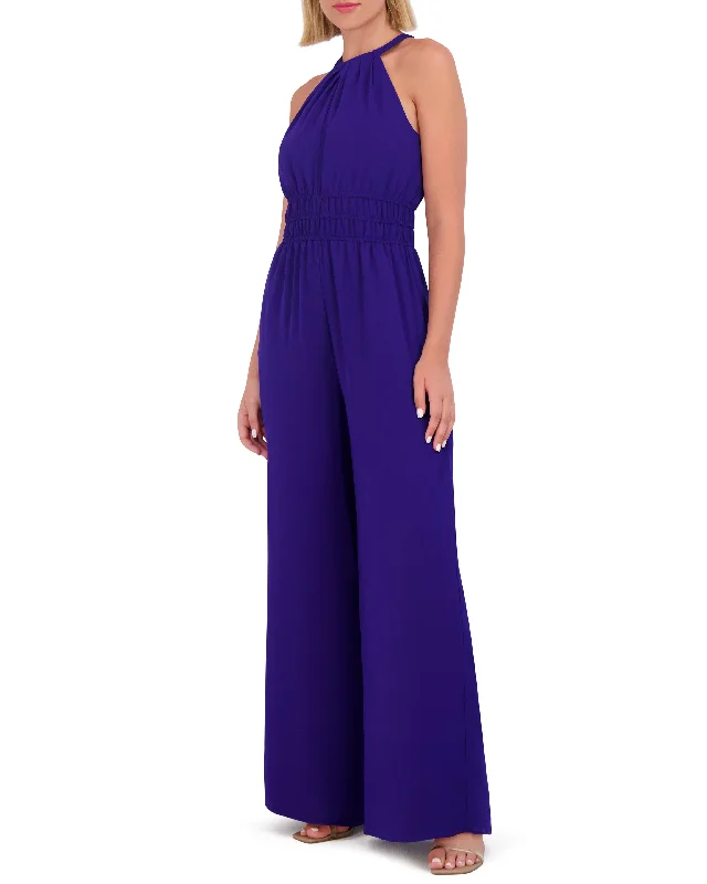 Petite Ruched Keyhole Jumpsuit