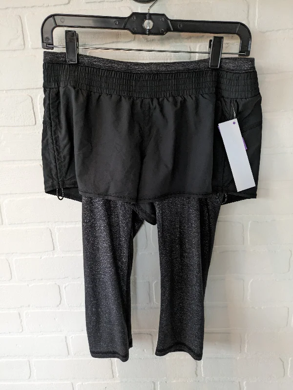 Trendy Layers Black Athletic Leggings Capris Athleta, Size 2