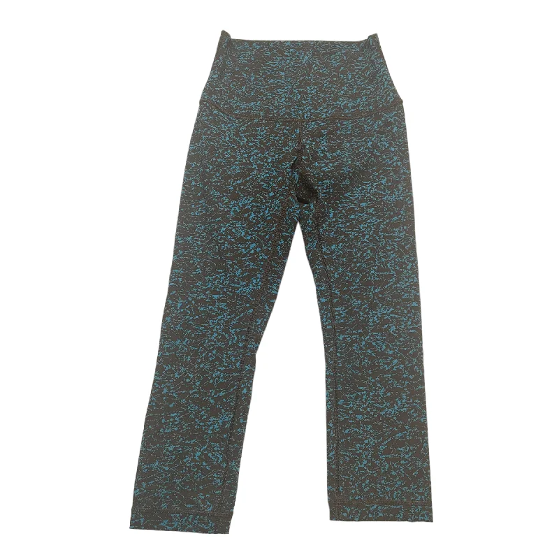 Cozy Knits Black & Blue Athletic Leggings Lululemon, Size 6