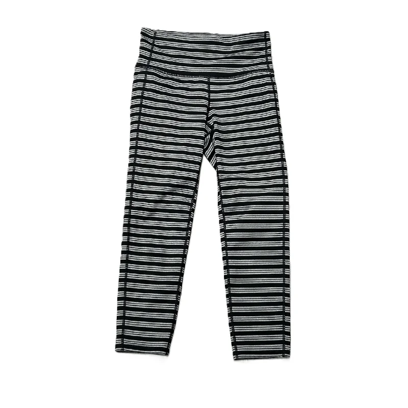 Comfortable And Simple Black Grey Athletic Leggings Capris By Athleta, Size: Xs