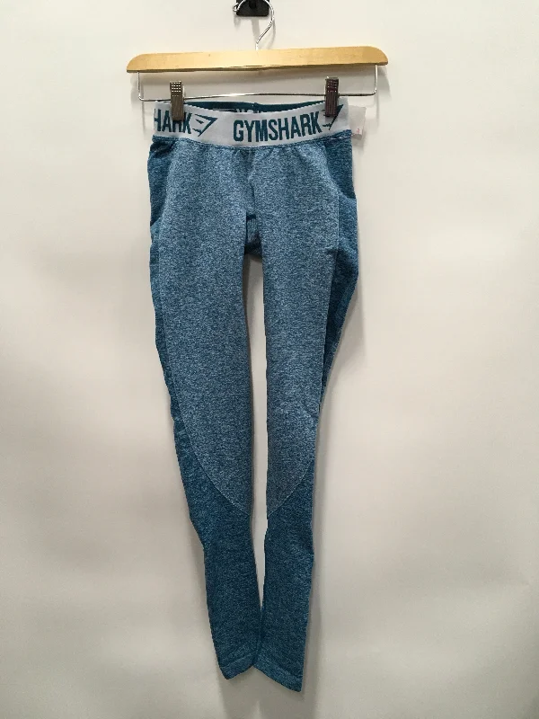 Comfortable Mind Blue Athletic Leggings Gym Shark, Size S