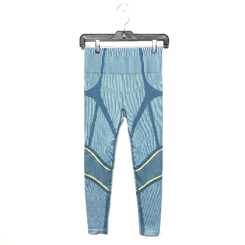 Bright Colors Blue & Yellow Athletic Leggings Fabletics, Size S