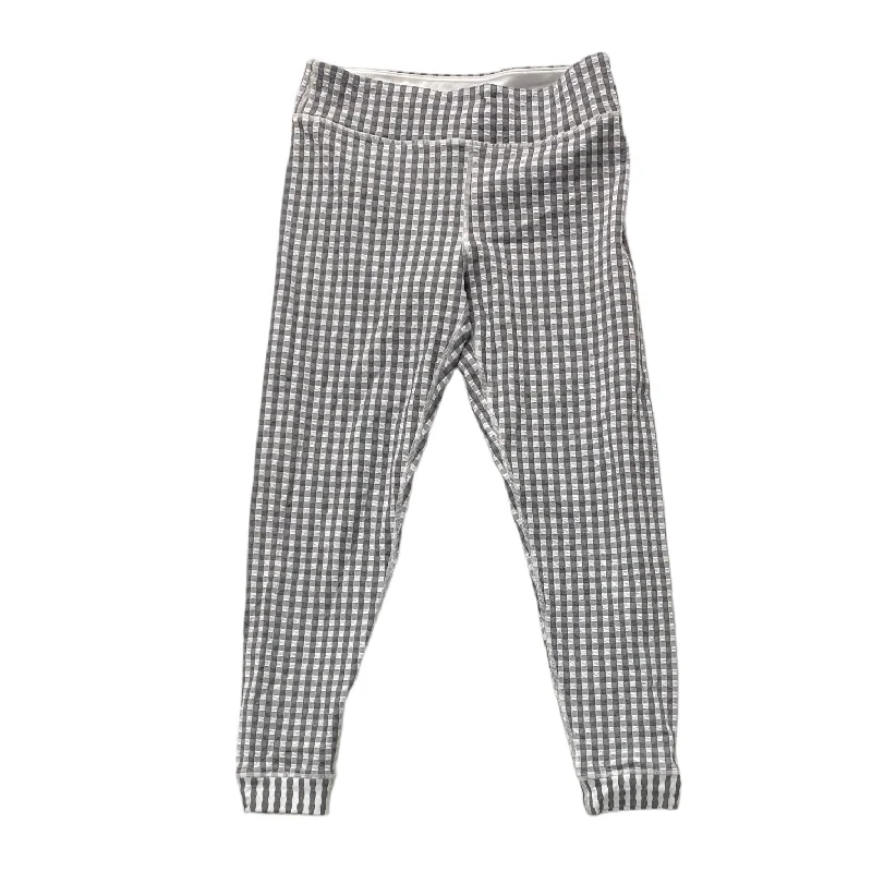Simple Comfort Checkered Pattern Athletic Leggings Capris The Upside, Size M