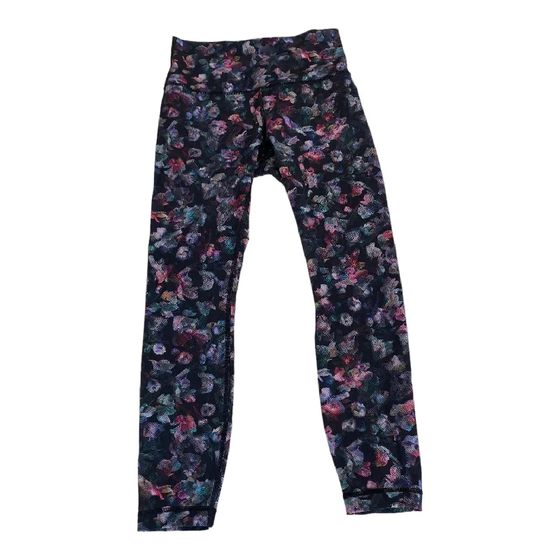 High-end Design Floral Print Athletic Leggings Lululemon, Size 6