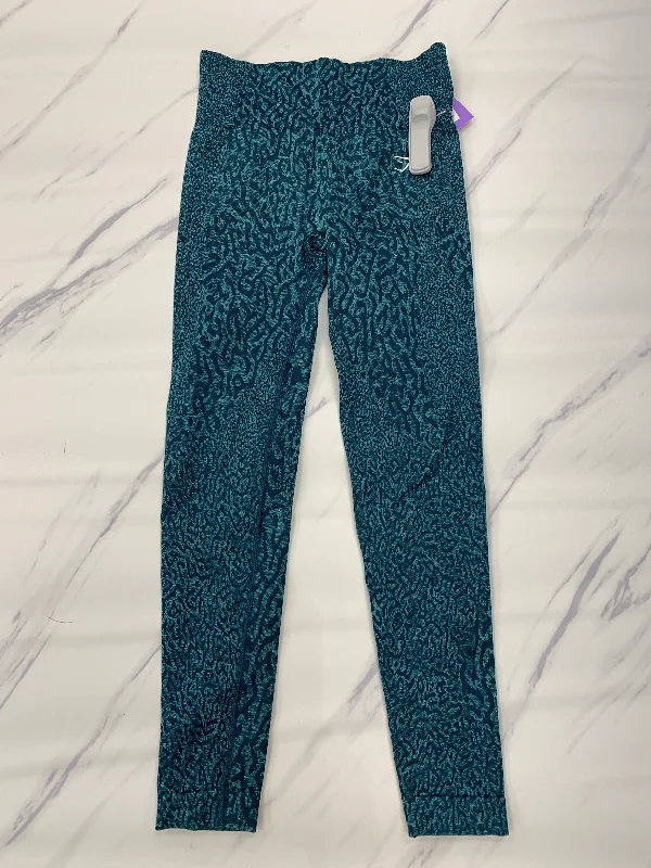 Comfy Dress Green Athletic Leggings Gym Shark, Size M