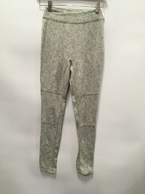 Refreshing Design Green Athletic Leggings Gym Shark, Size S