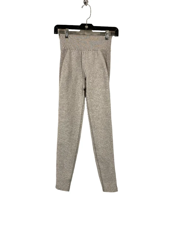 Cozy Fashion Trends Grey Athletic Leggings Gym Shark, Size S