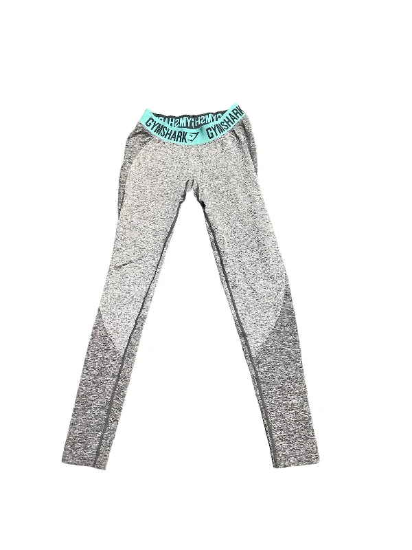 Classic Style Grey Athletic Leggings Gym Shark, Size S
