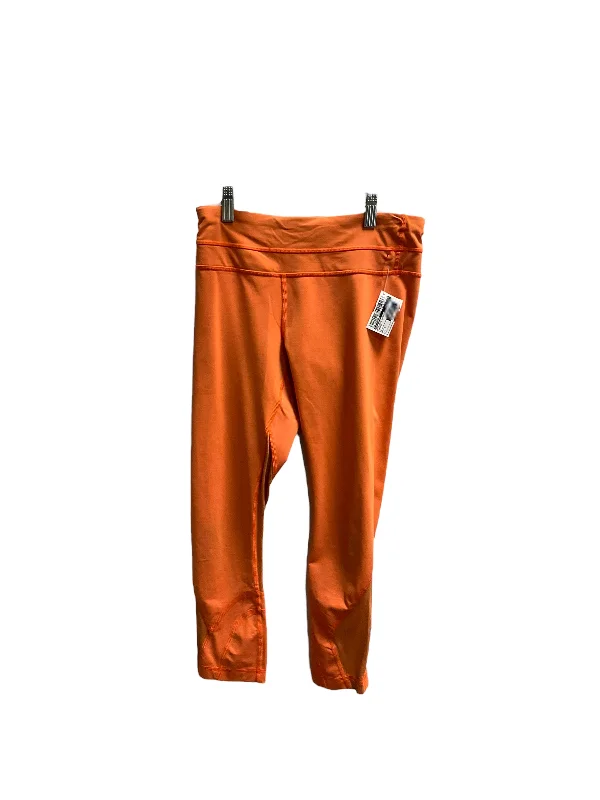 Easygoing Fashion Orange Athletic Cropped Leggings Lululemon, Size S