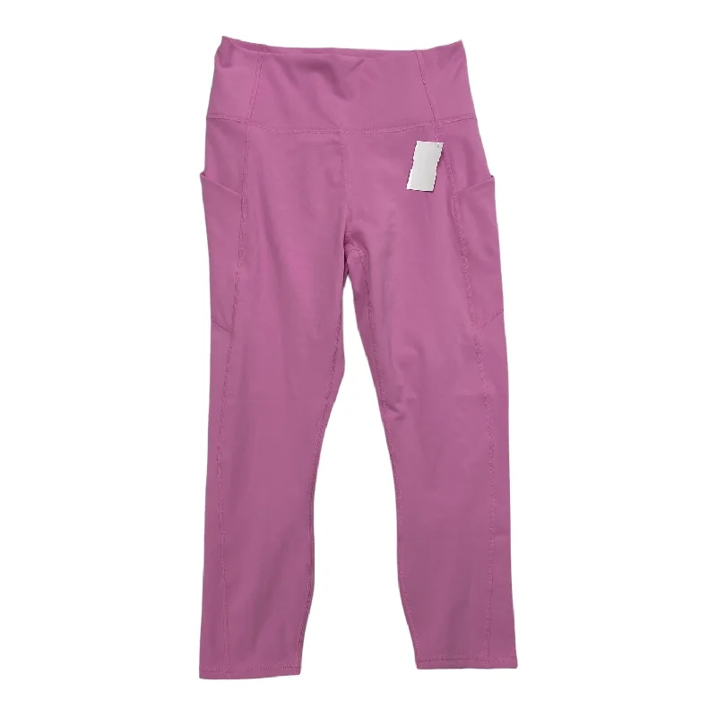 Sporty Elegance Pink Athletic Leggings Capris Fabletics, Size M
